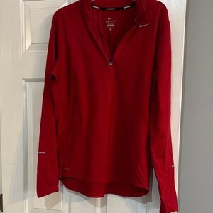 Nike Men’s  Dri-FIT Red Quarter Zip Jacket